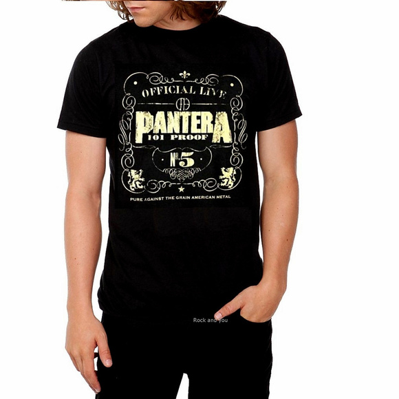 Pantera 101 Proof Logo rock metal Official T-shirt L made in UK NWT - Picture 1 of 3